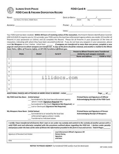 Fillable Illinois Disposition Template in PDF